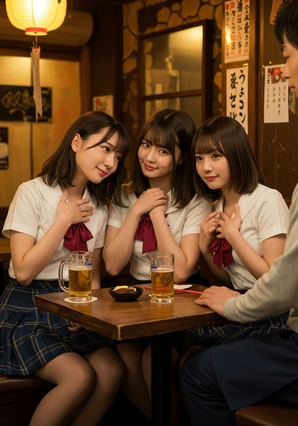 女子の打上げ