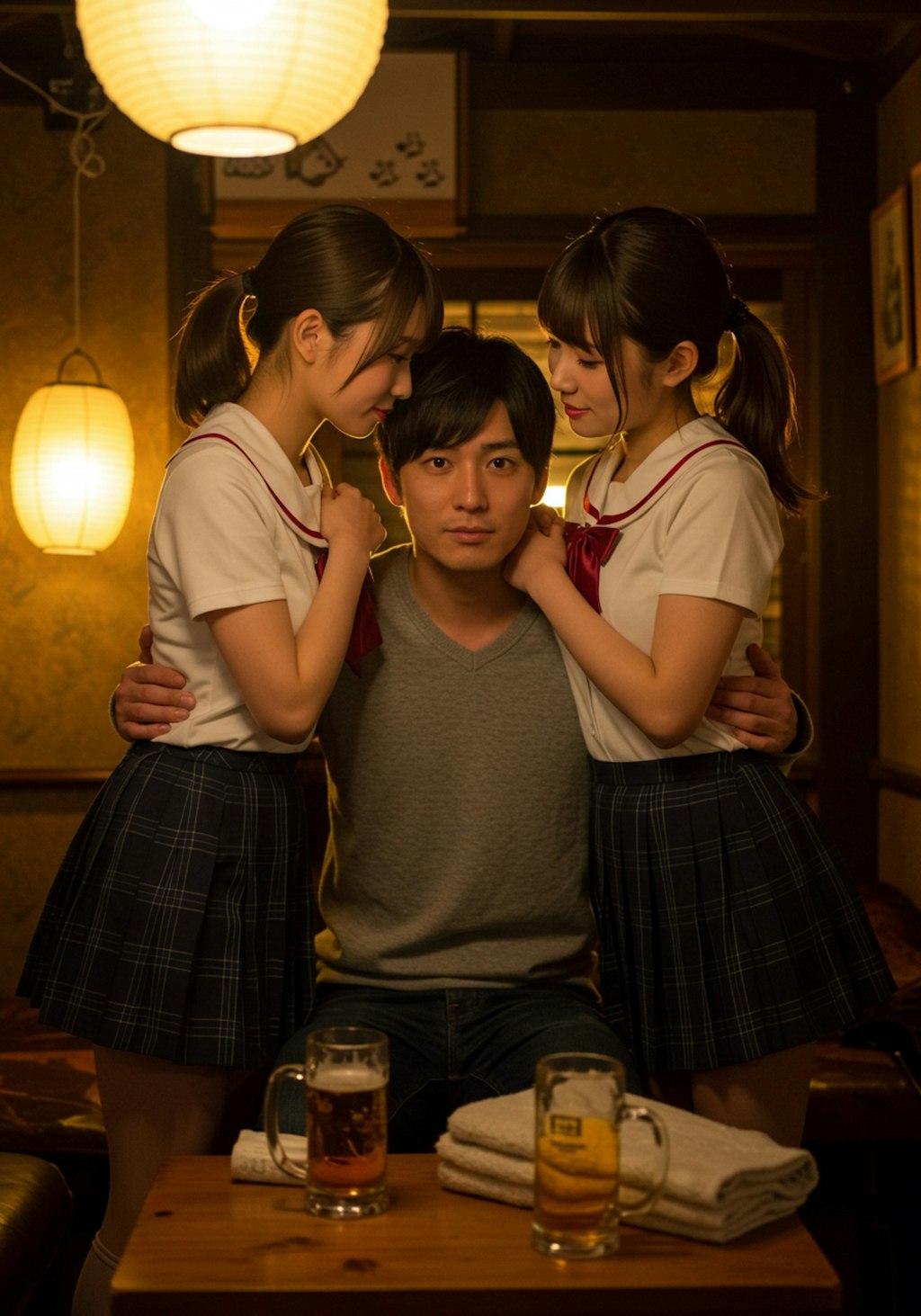 女子の打上げ