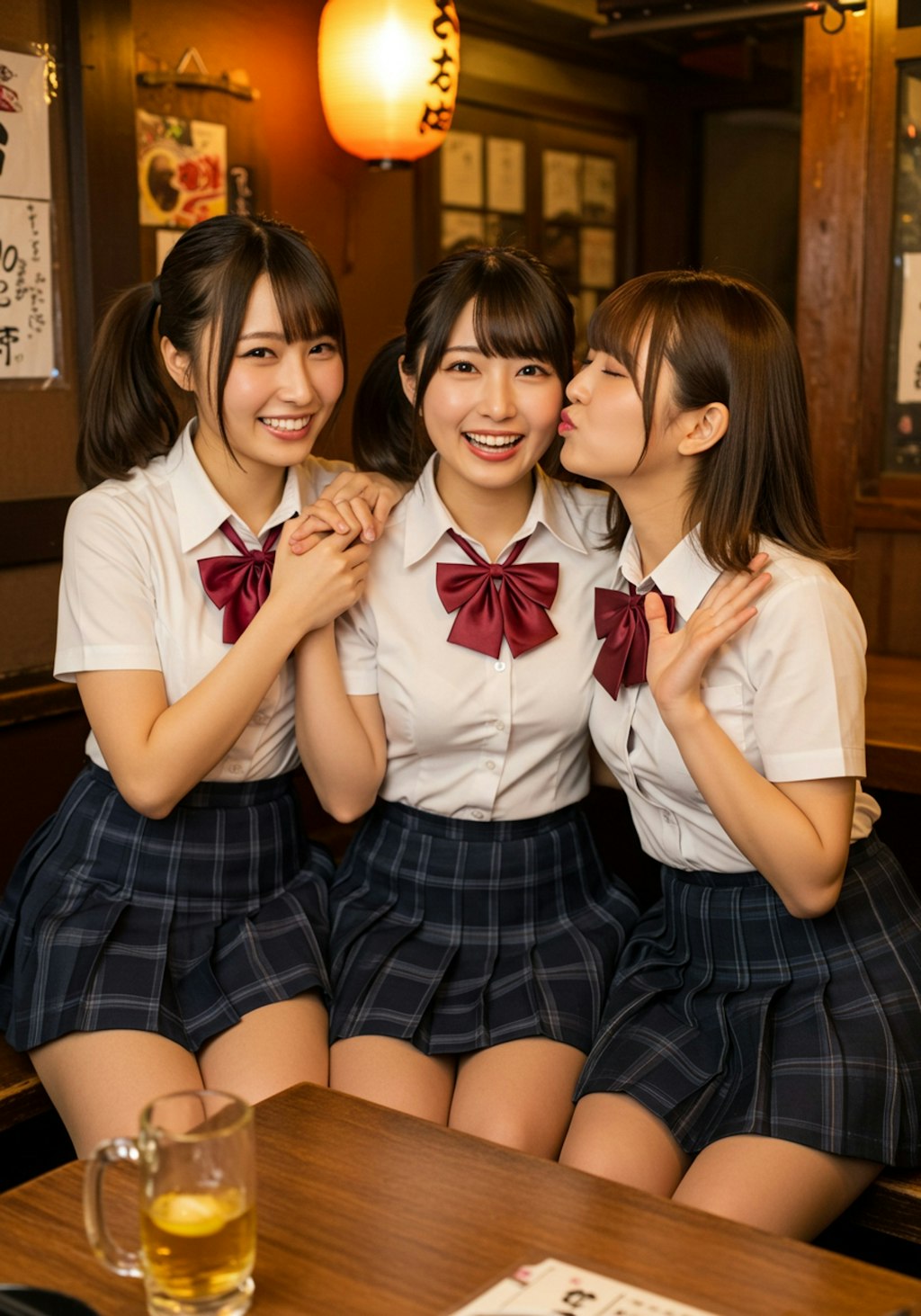 女子の打上げ
