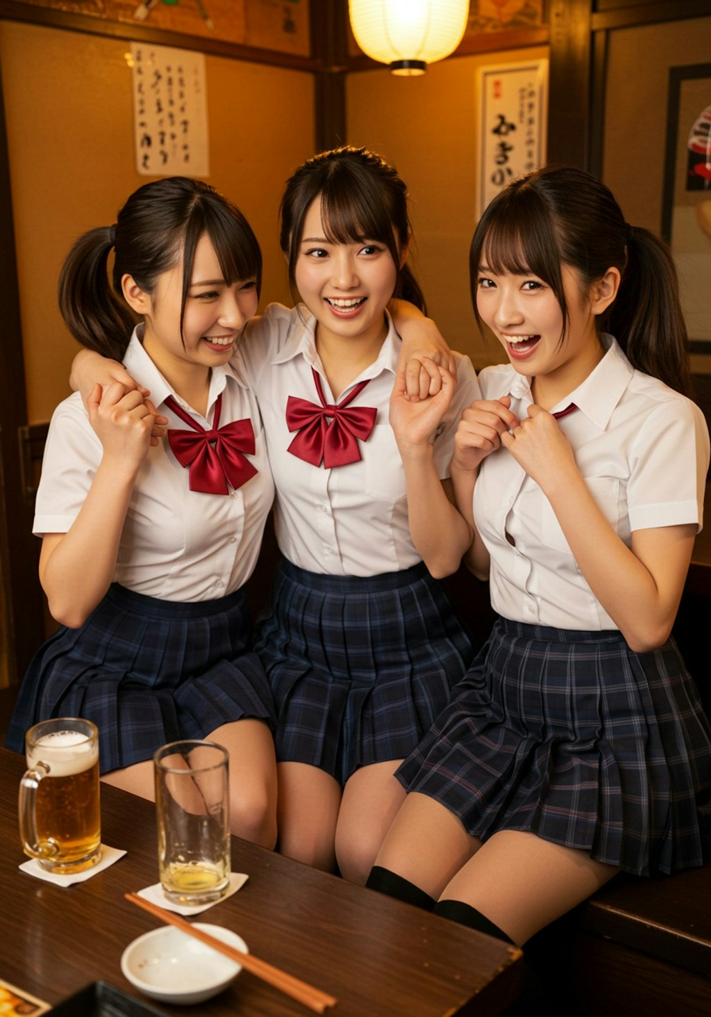 女子の打上げ