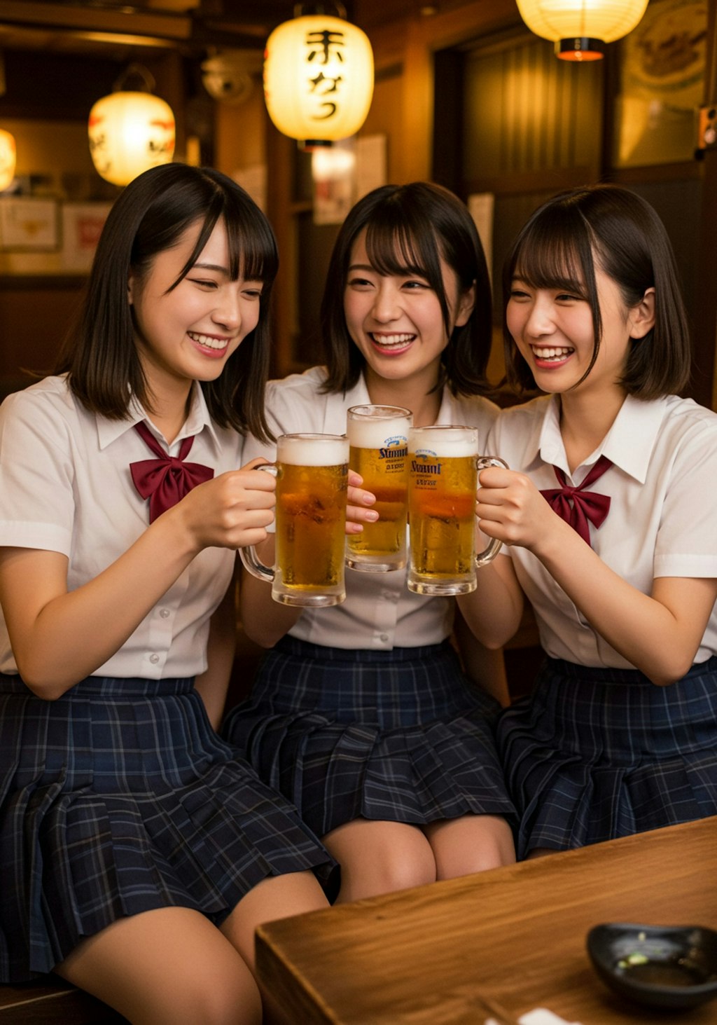 女子の打上げ