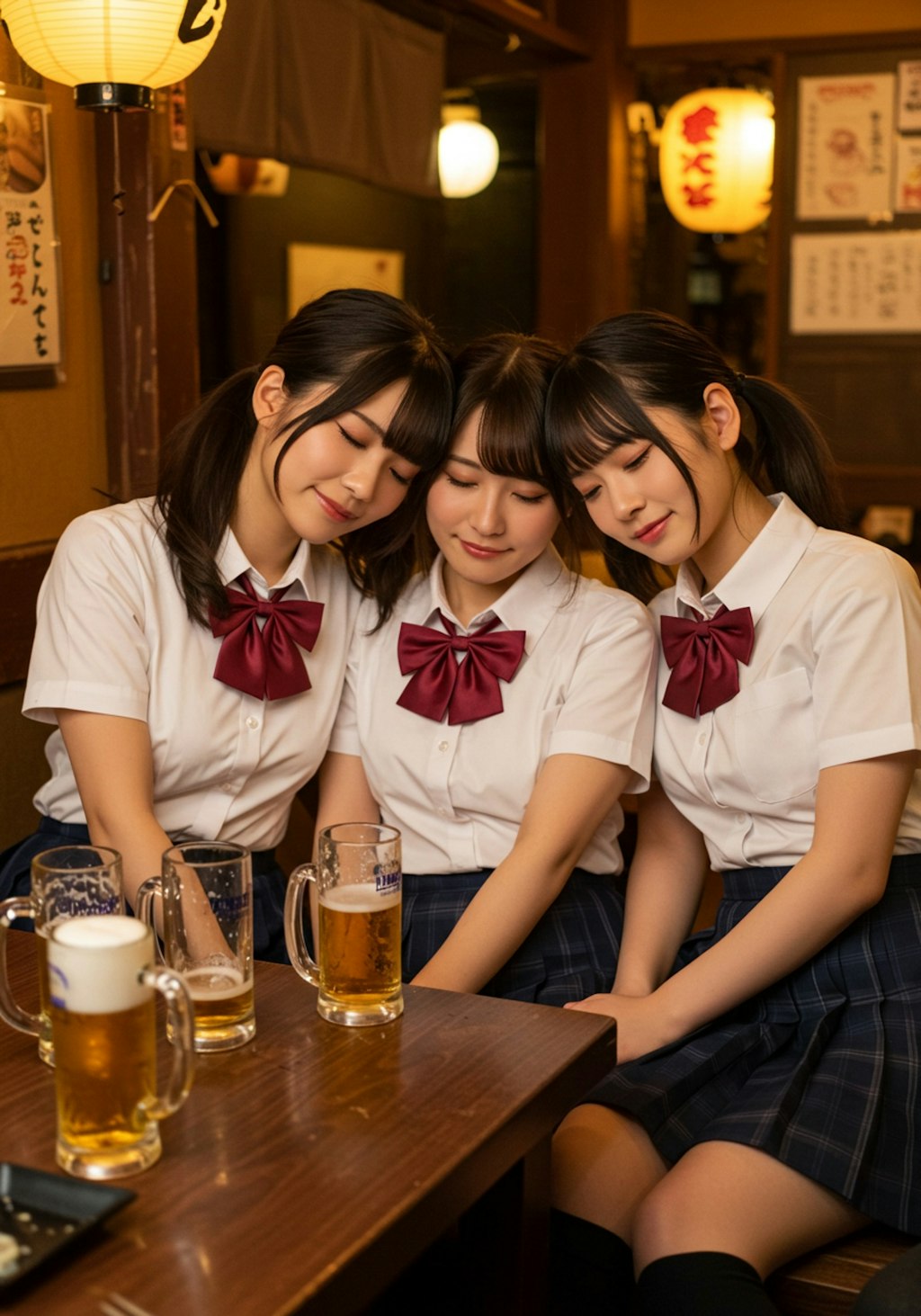 女子の打上げ