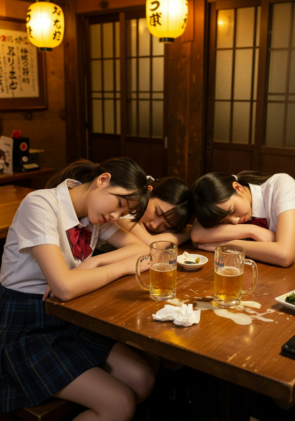 女子の打上げ