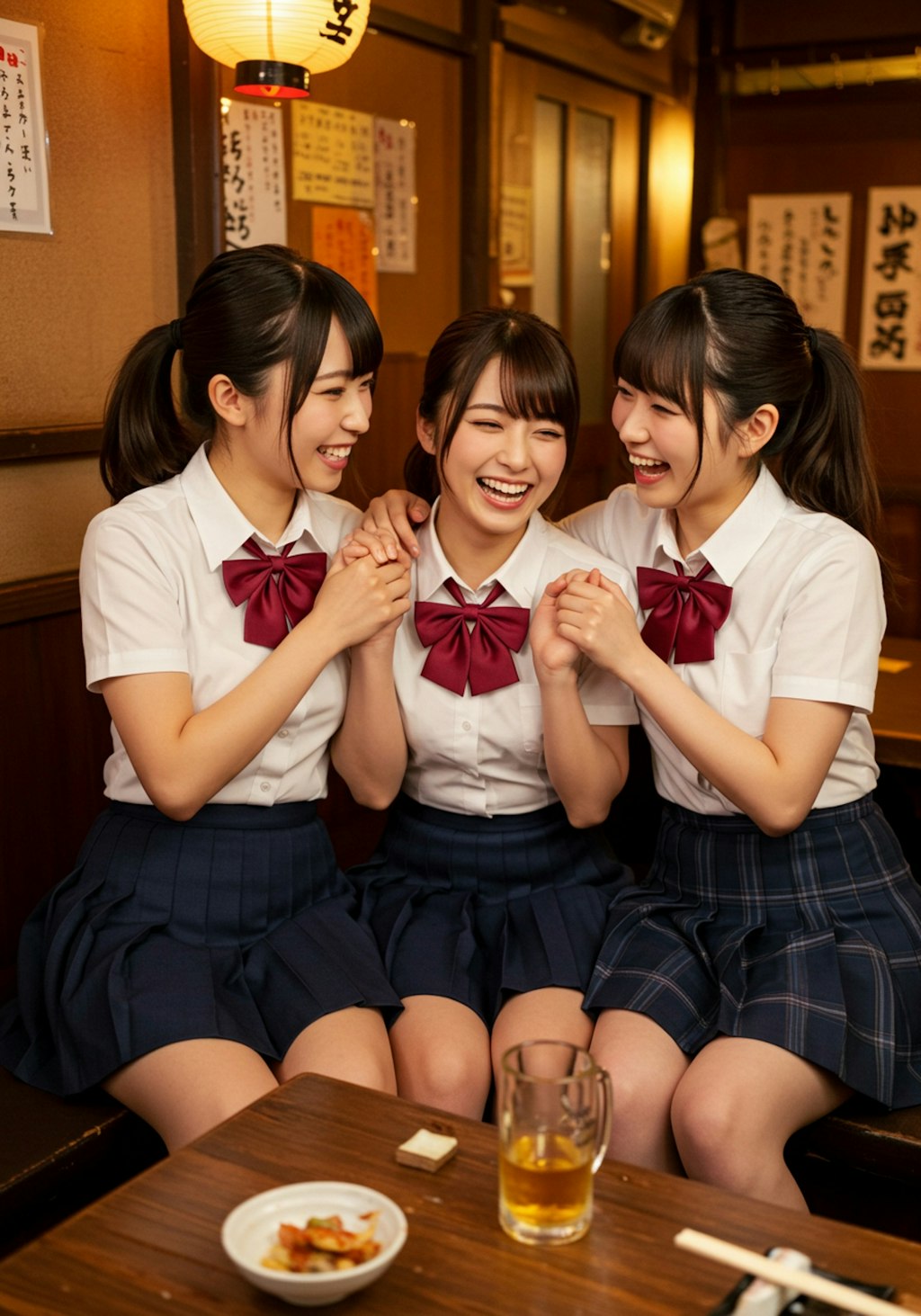 女子の打上げ