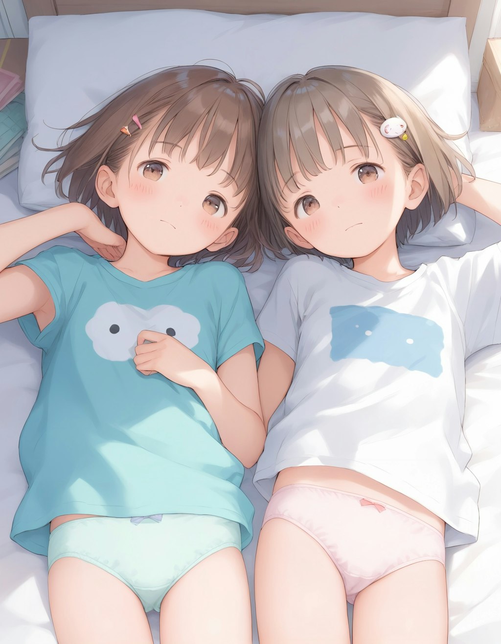 Tシャツと下着少女（リメイク）ふたりVer.