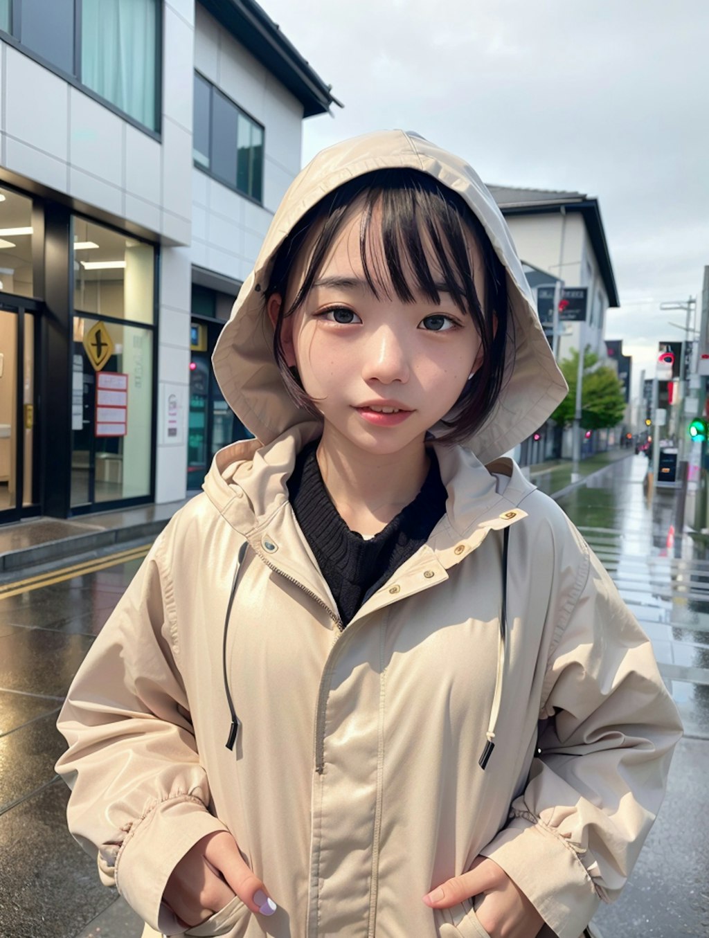 生憎の雨