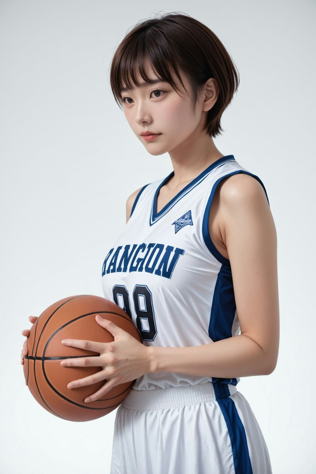ヌードグラビア風バスケ女子
