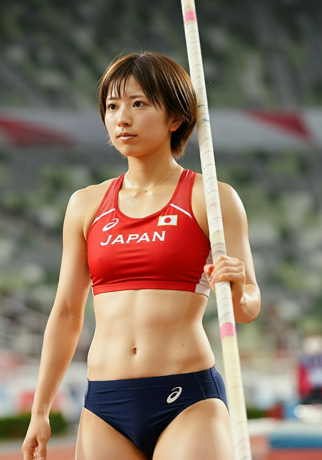 陸上女子、ポール、棒高跳び