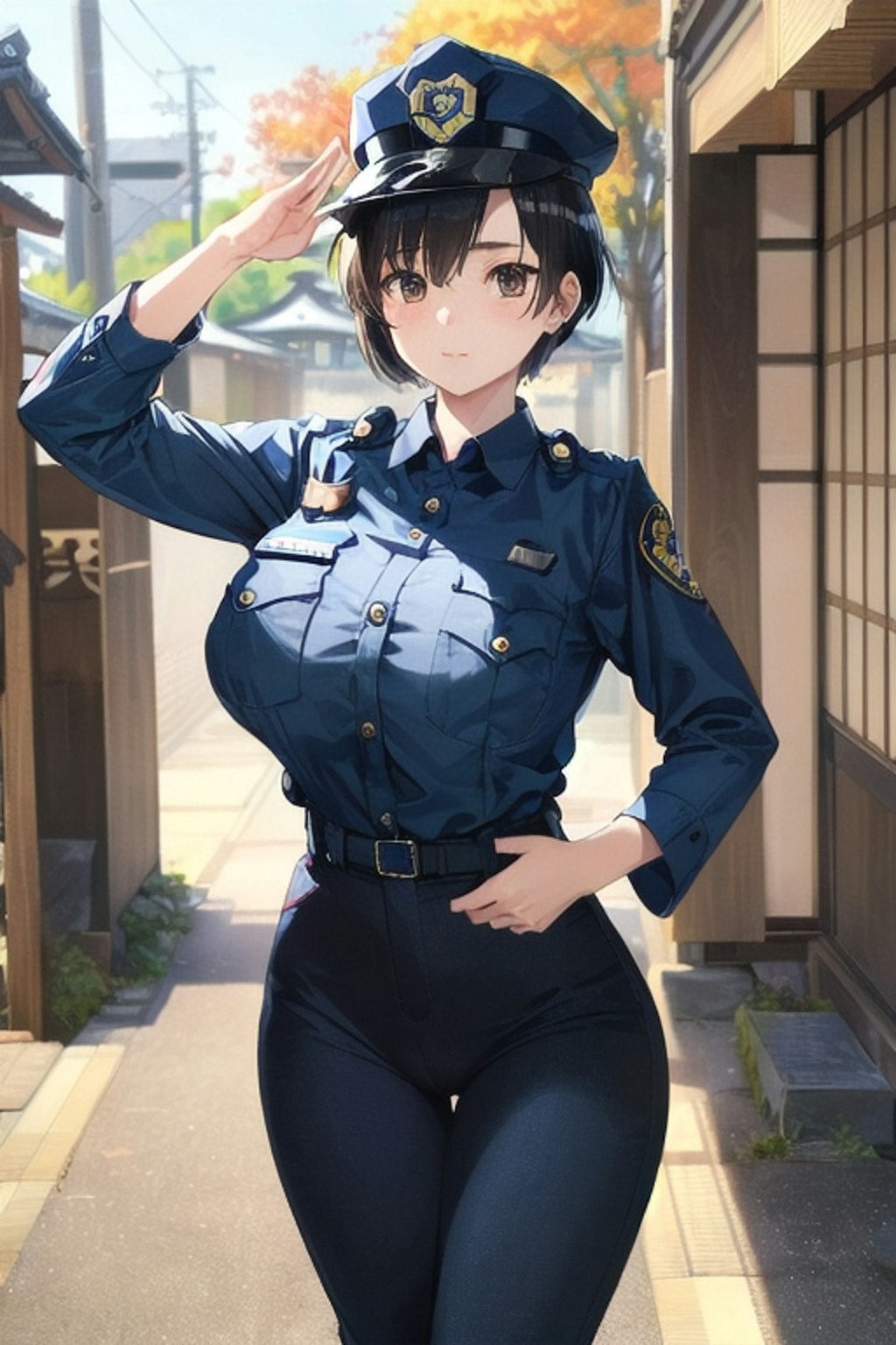 ２９日の女性警察官