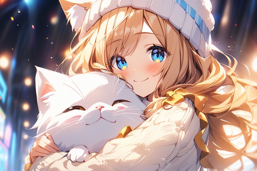 白銀の猫と少女