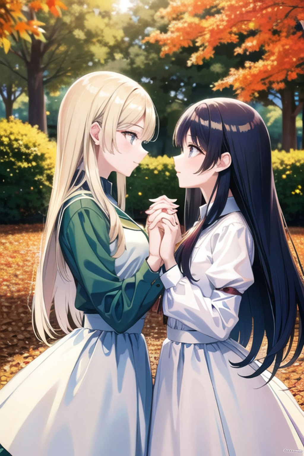 紅葉の百合