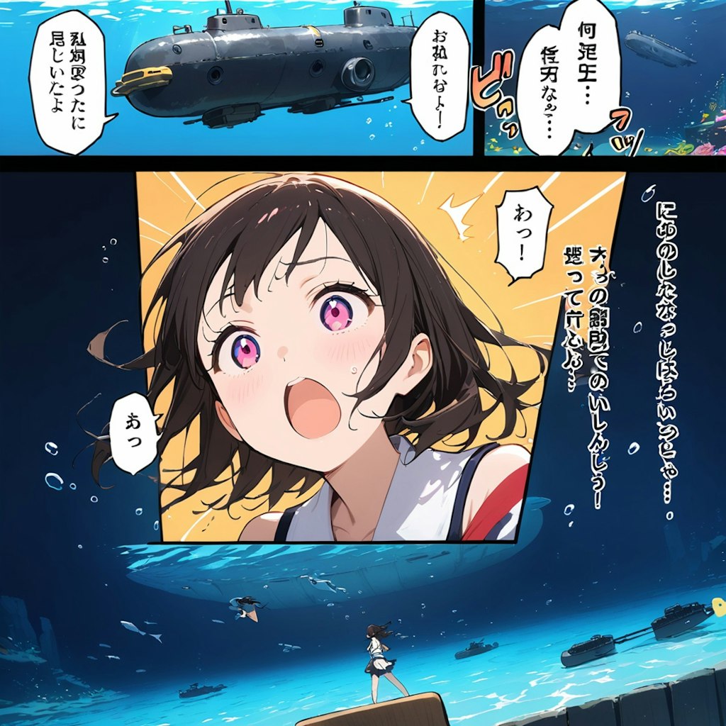 【漫画】しゃべる潜水艦