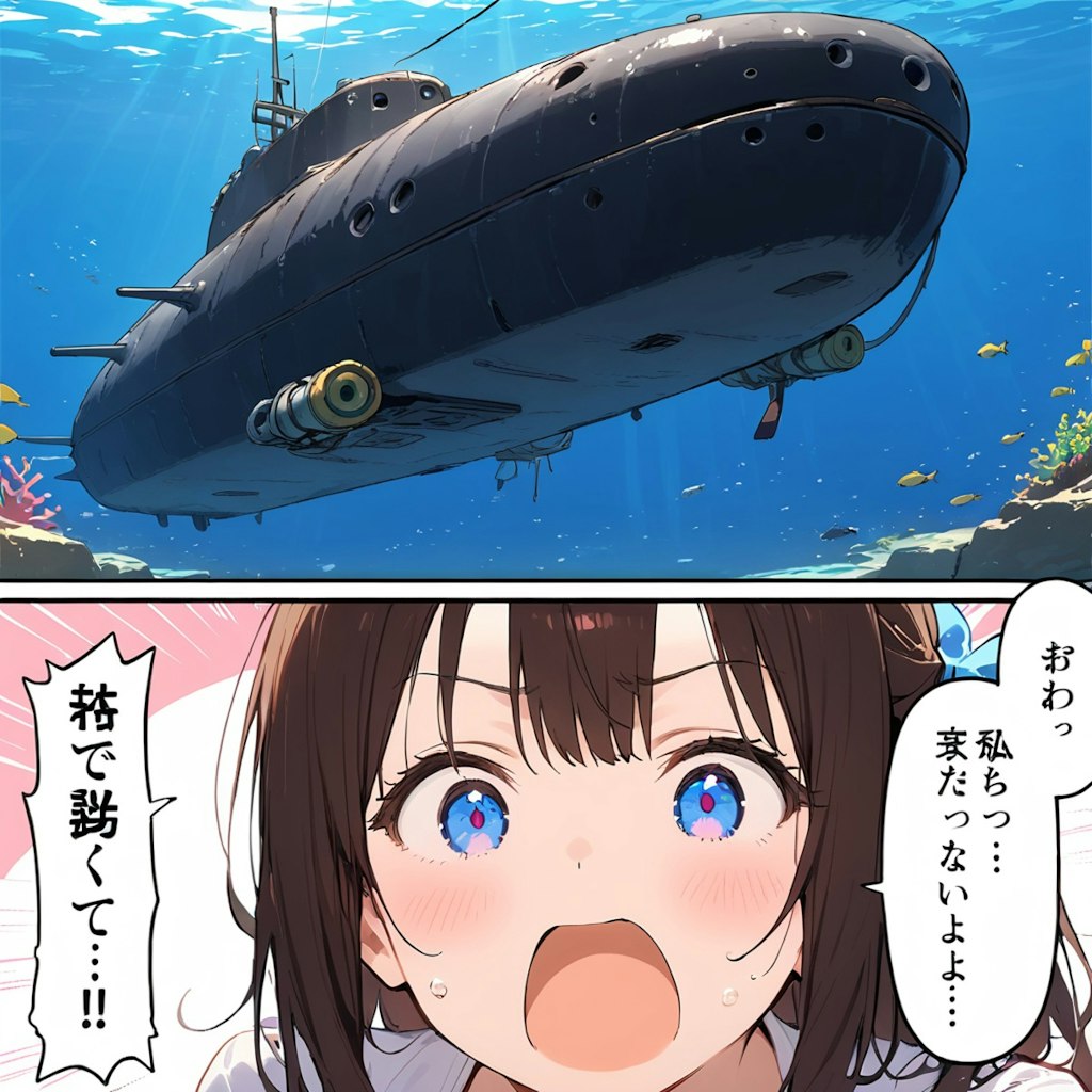 【漫画】しゃべる潜水艦