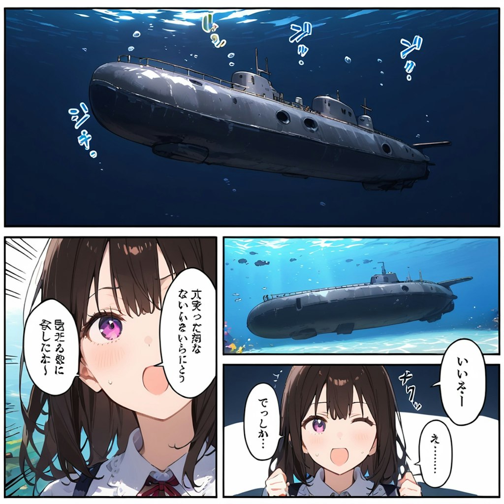 【漫画】しゃべる潜水艦