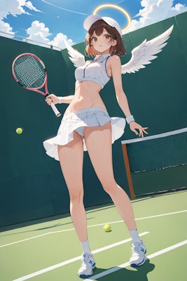 天使とテニス