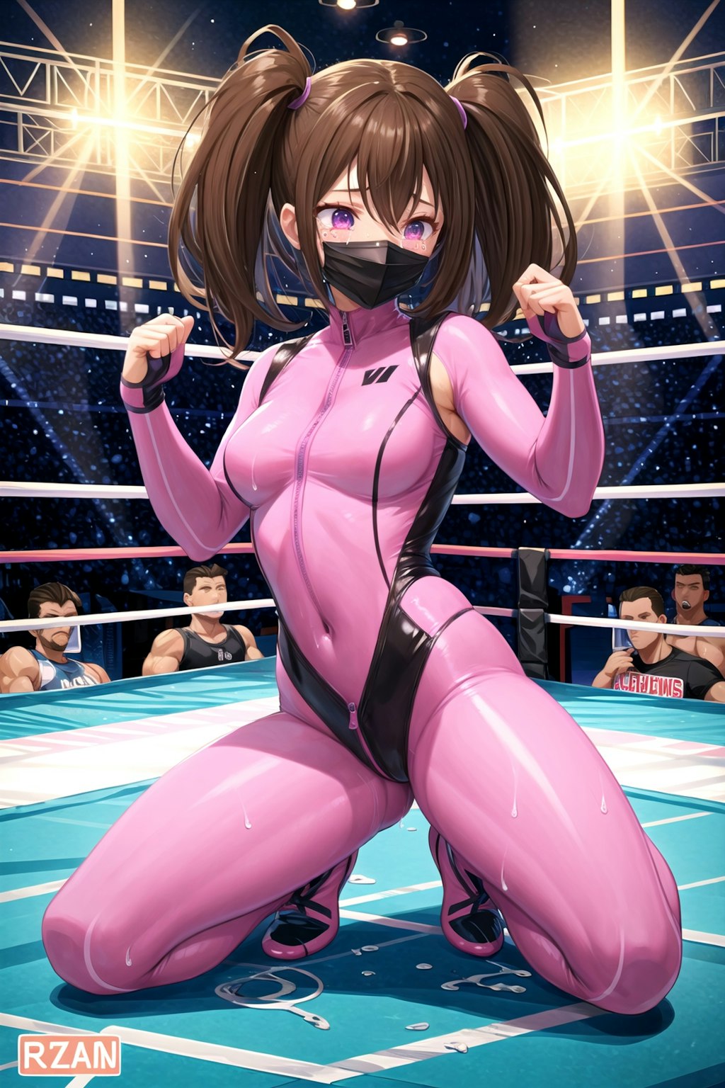 Masked pink wrestler