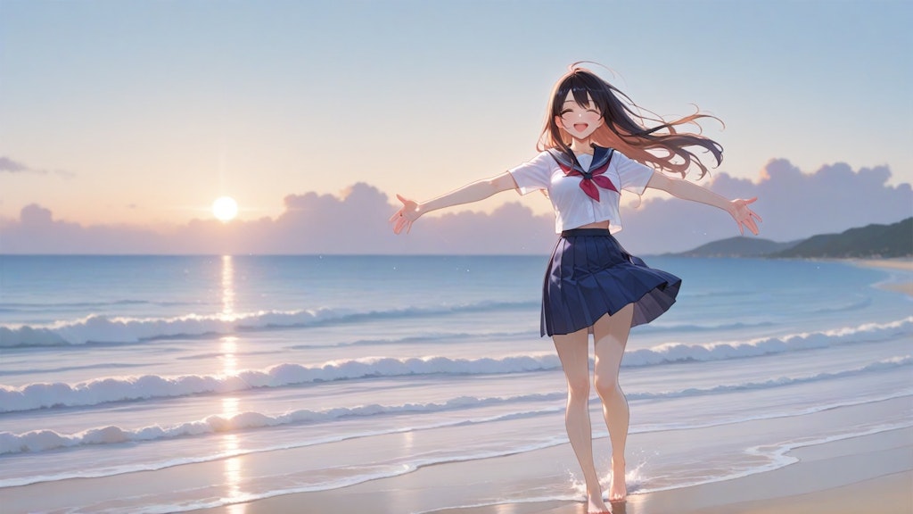 放課後の海