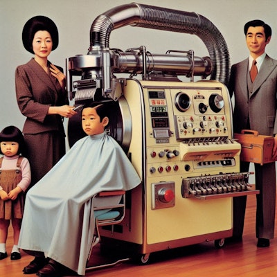 昭和の想い出「全自動散髪機」