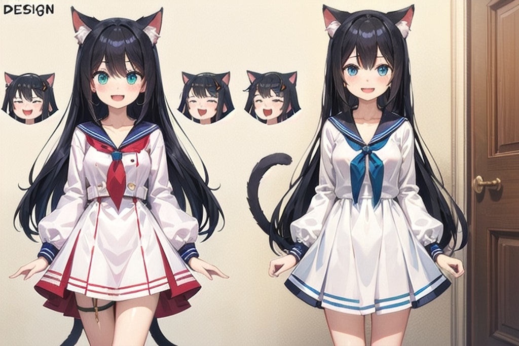 ちちぷい版 猫少女 デザインシート