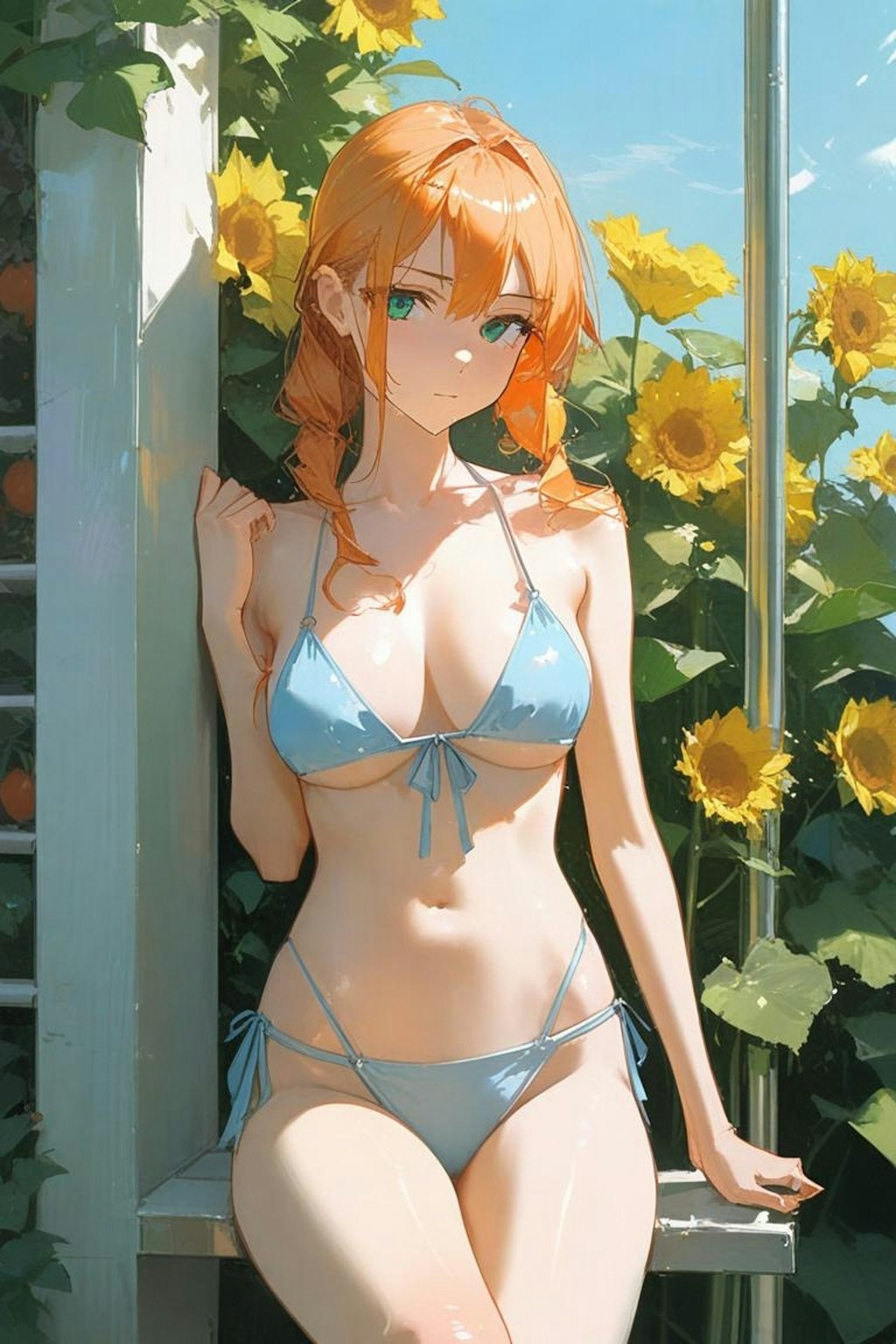 ビキニとひまわり。