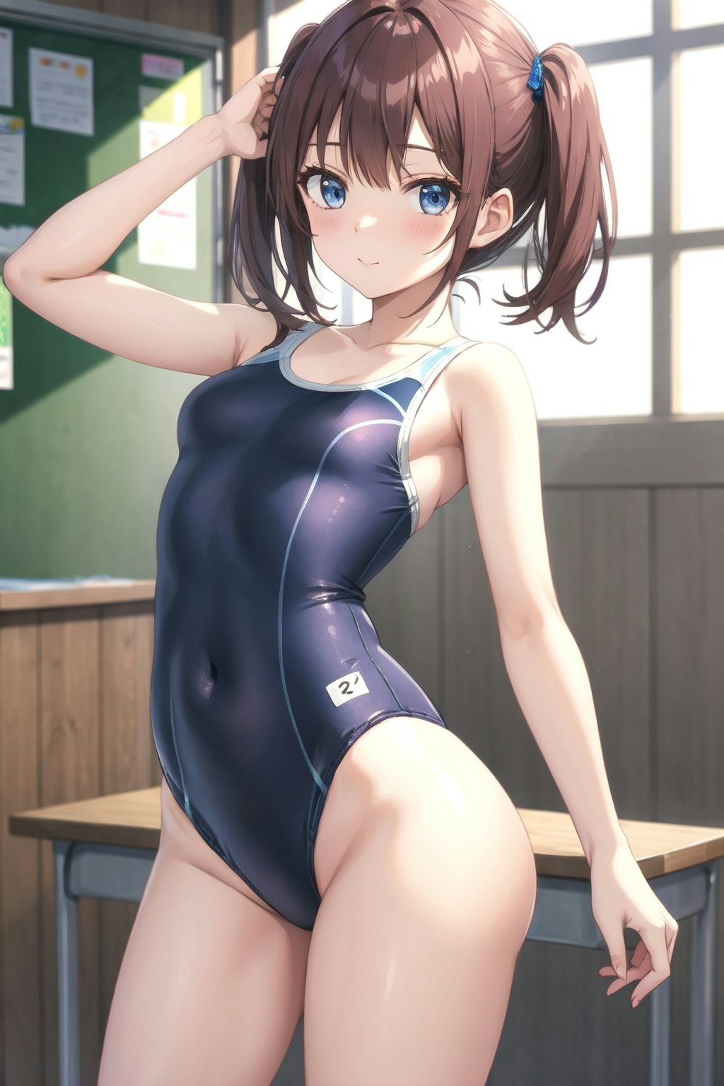 スクール水着の女の子