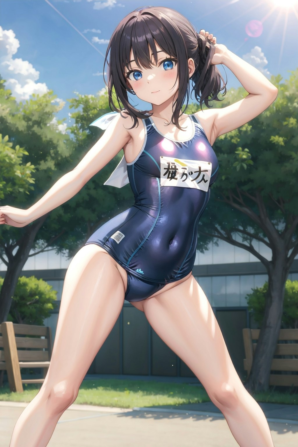 スクール水着の女の子