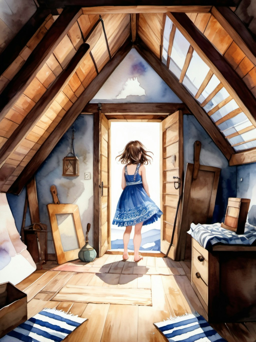 girl in attic