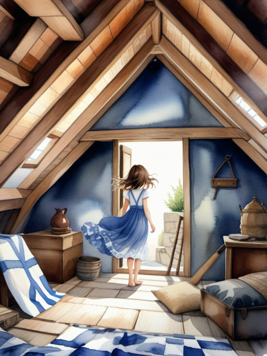 girl in attic