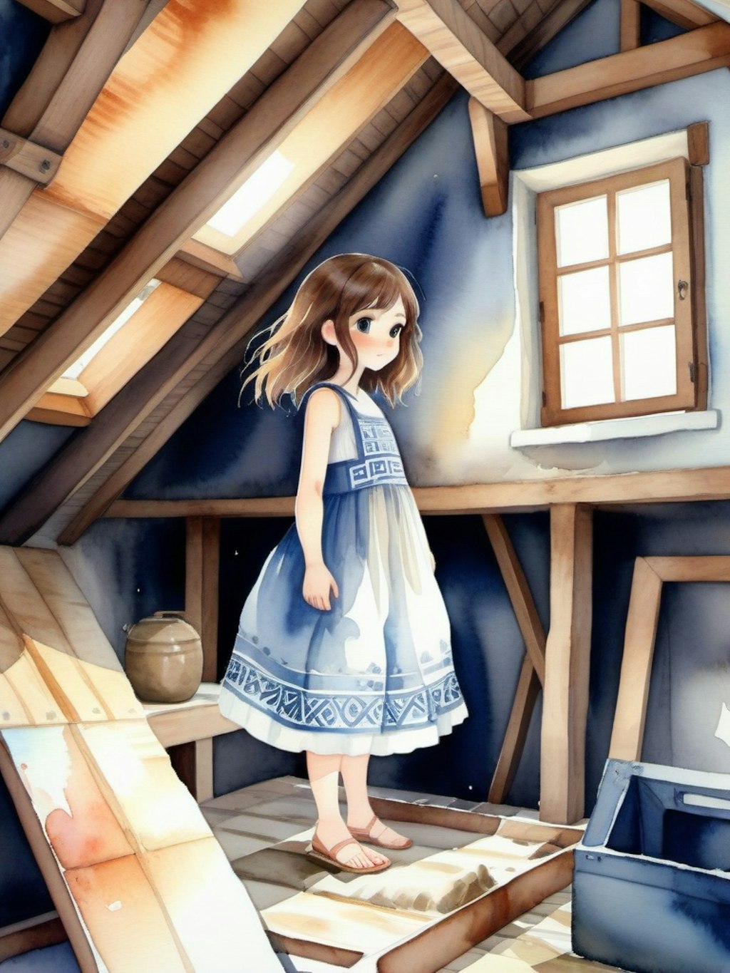 girl in attic