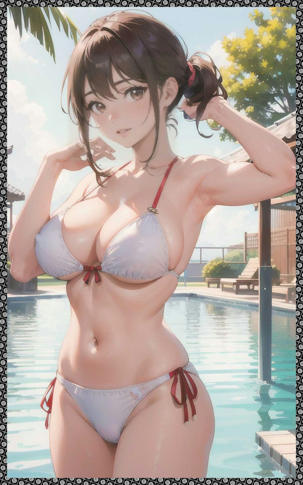 巨乳水着　 big breast swimsuit