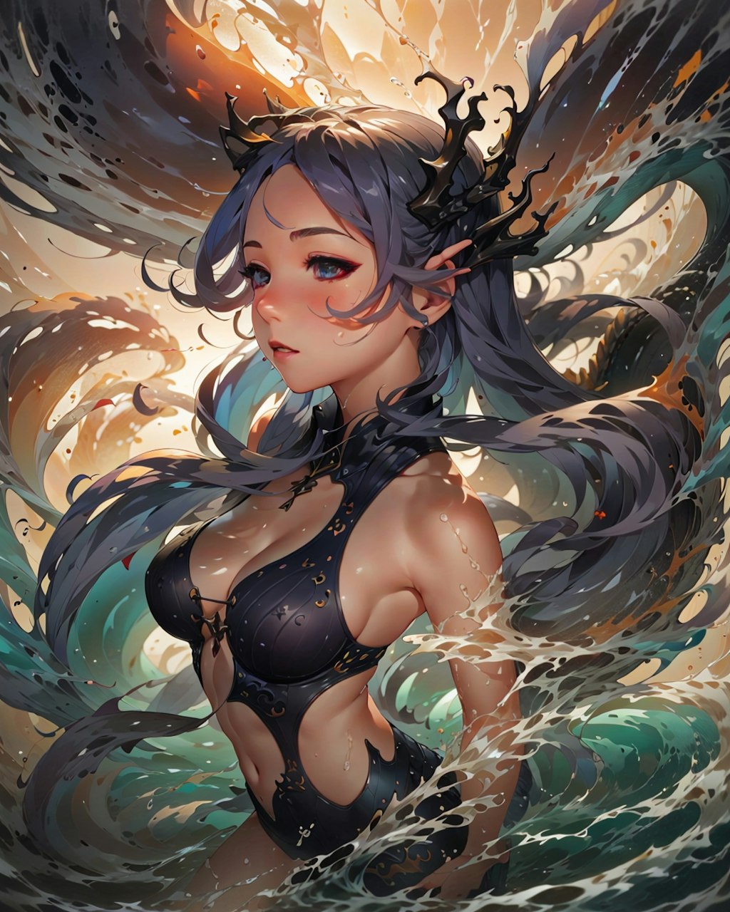 水と風と嵐と龍の少女