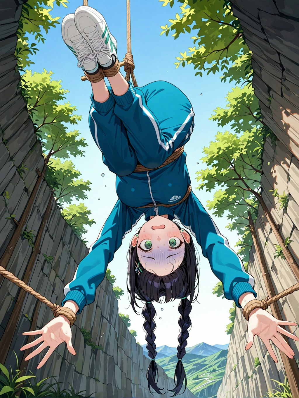 バンジージャンプするこよみちゃん