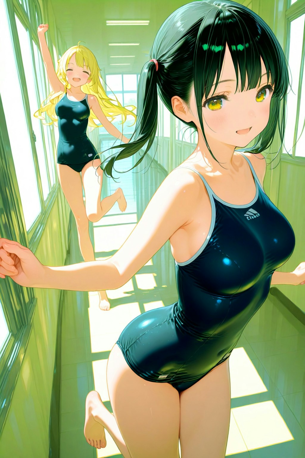 次の授業は、プールだ！