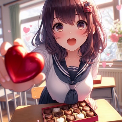 あ～ん♪私のチョコ食べてね♪