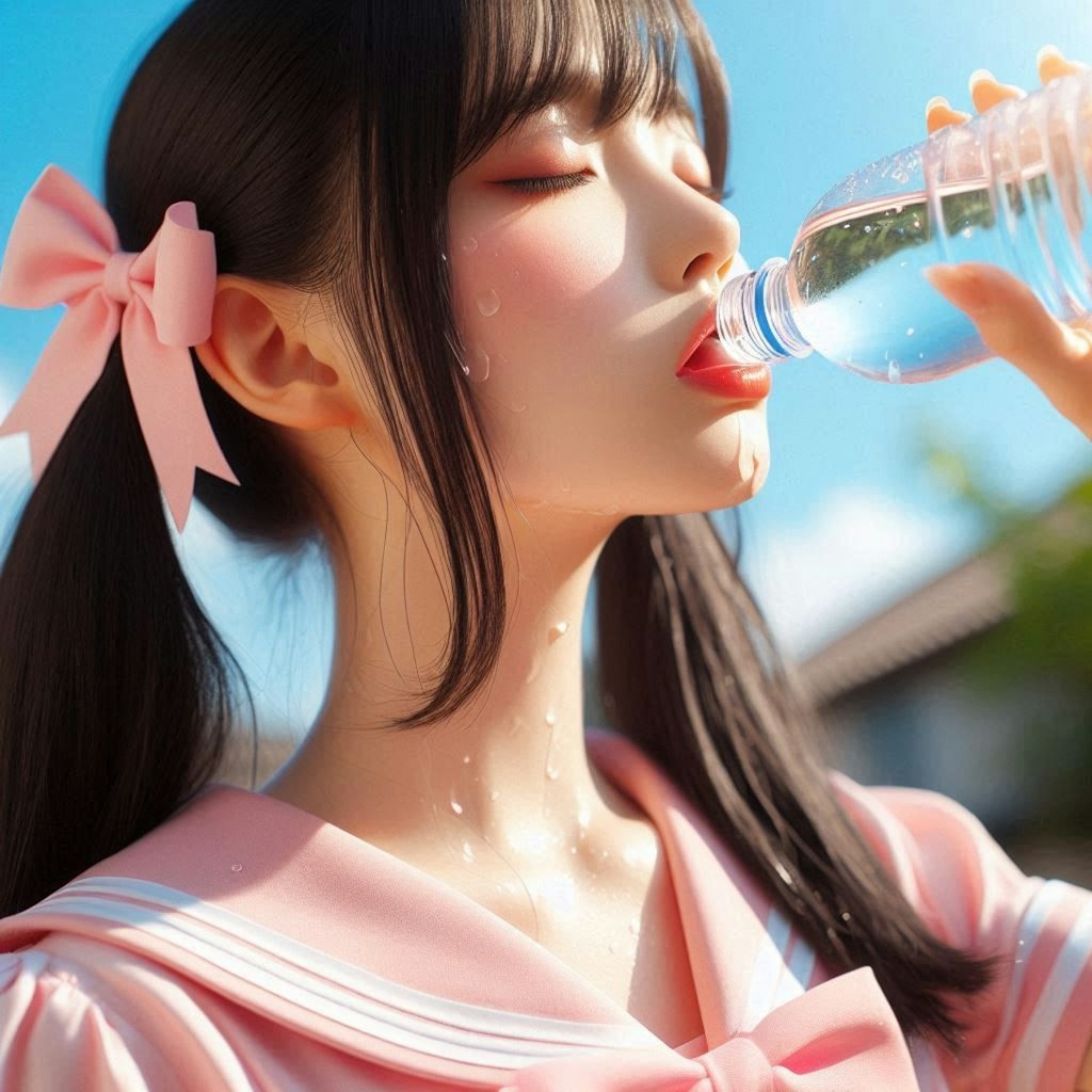 水を飲むぬまちゃん