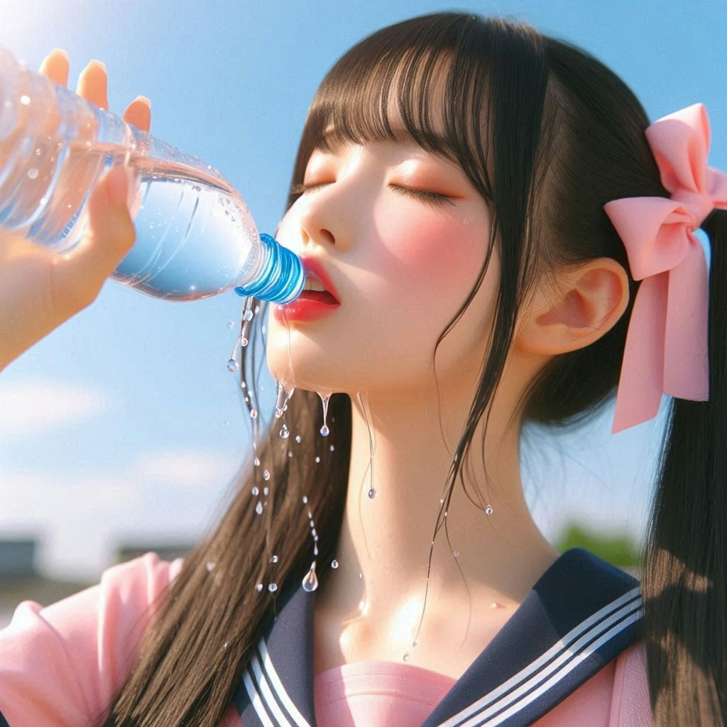 水を飲むぬまちゃん