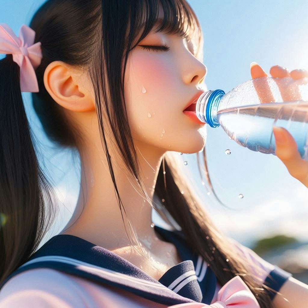 水を飲むぬまちゃん