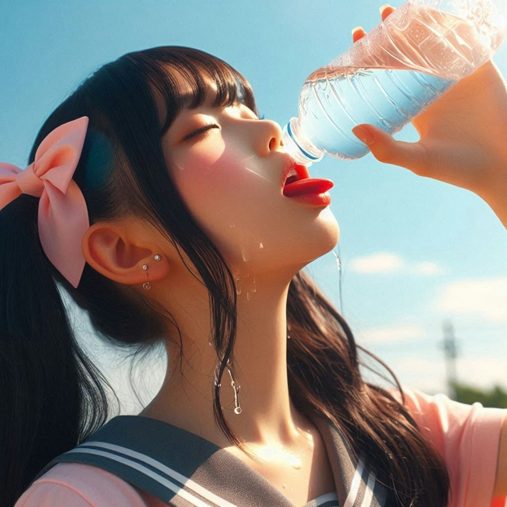 水を飲むぬまちゃん