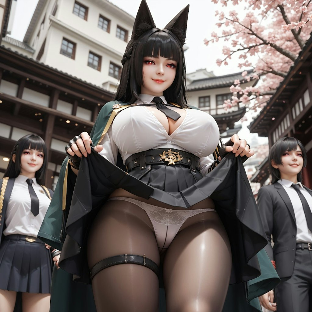 Miyabi upskirt