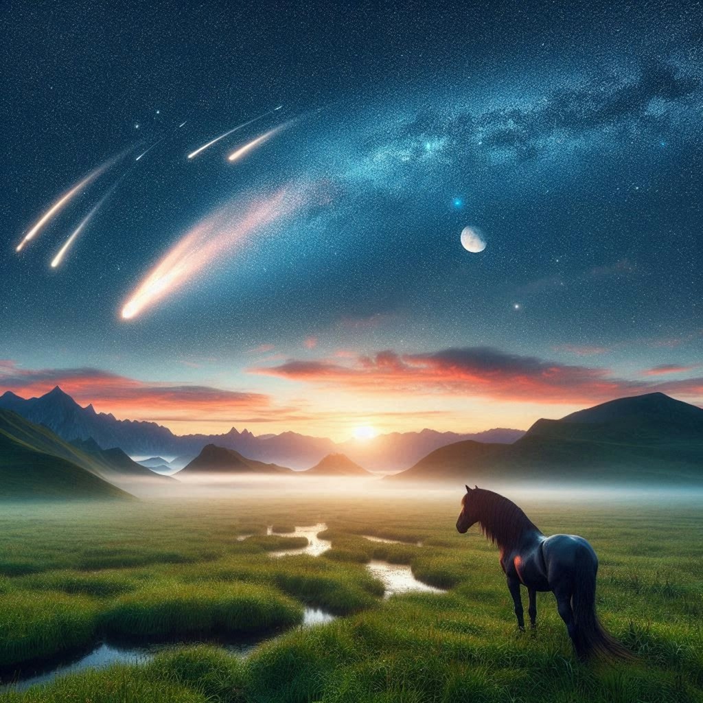 彗星と馬