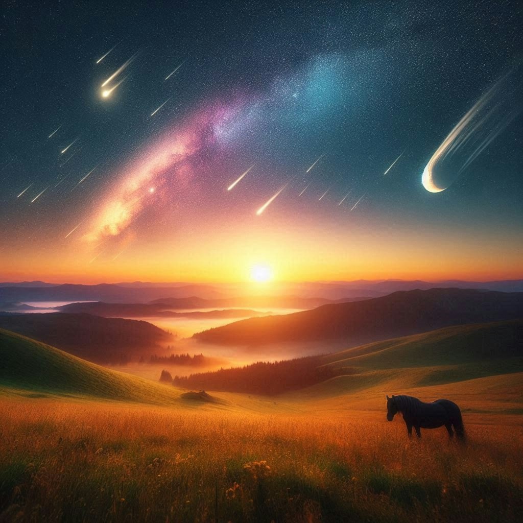 彗星と馬