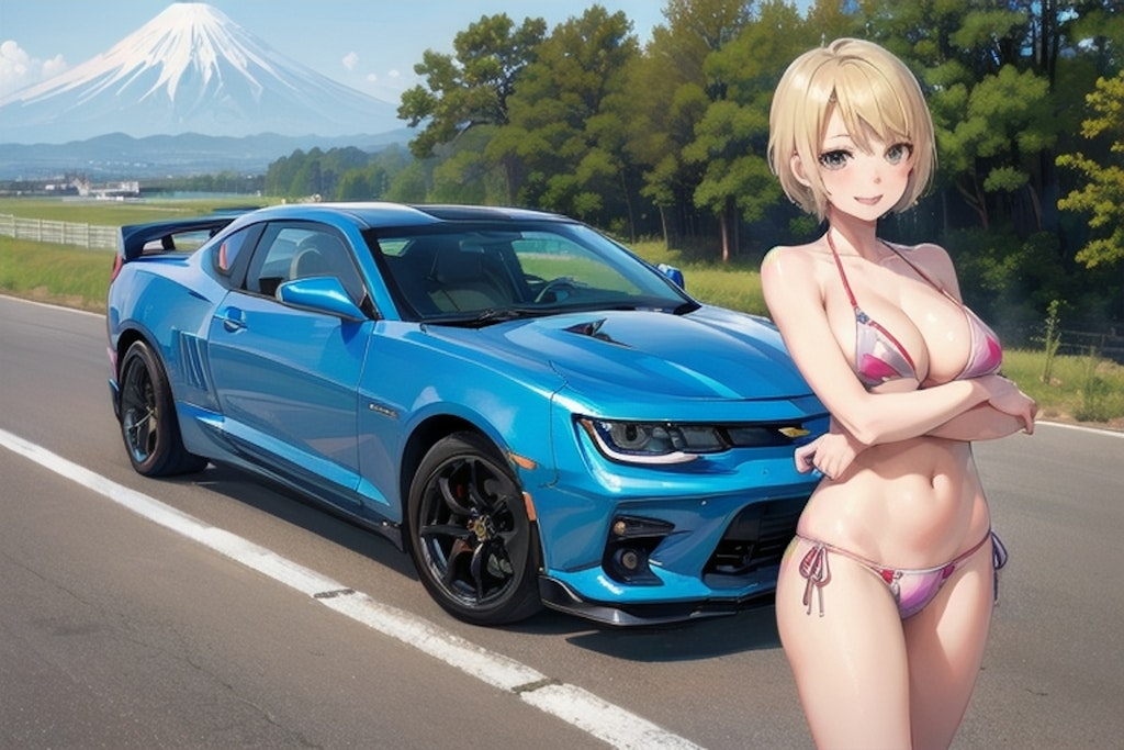 美女とスポーツカー