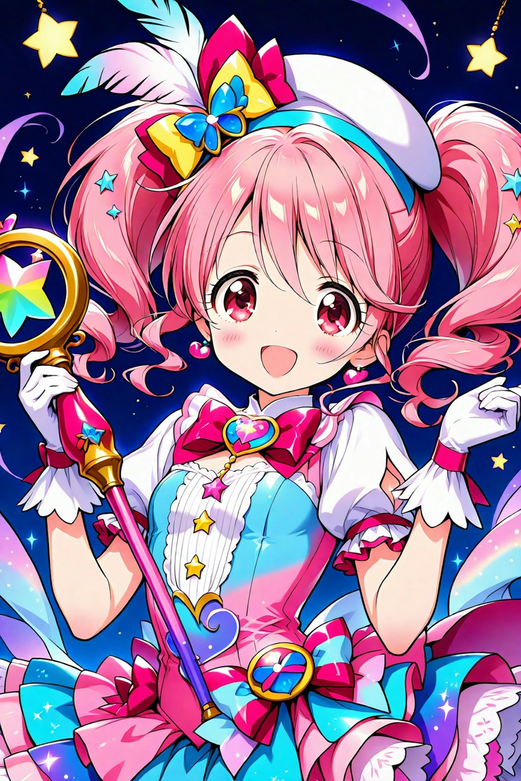 ピッグテールの美少女魔法少女