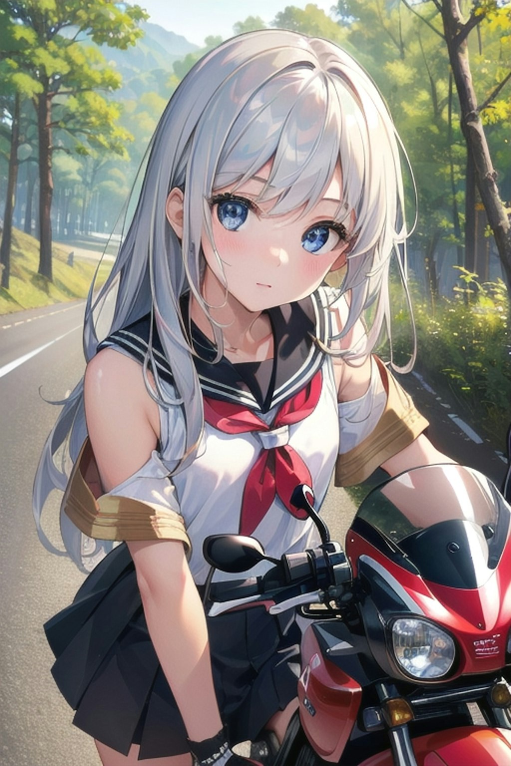 バイク乗りの少女