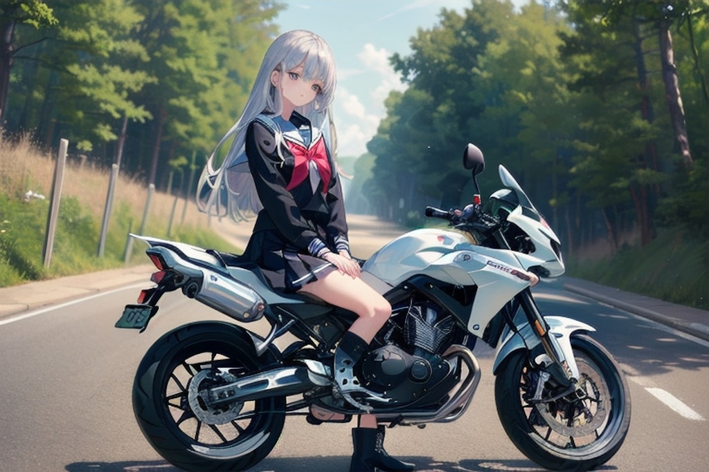 バイク乗りの少女