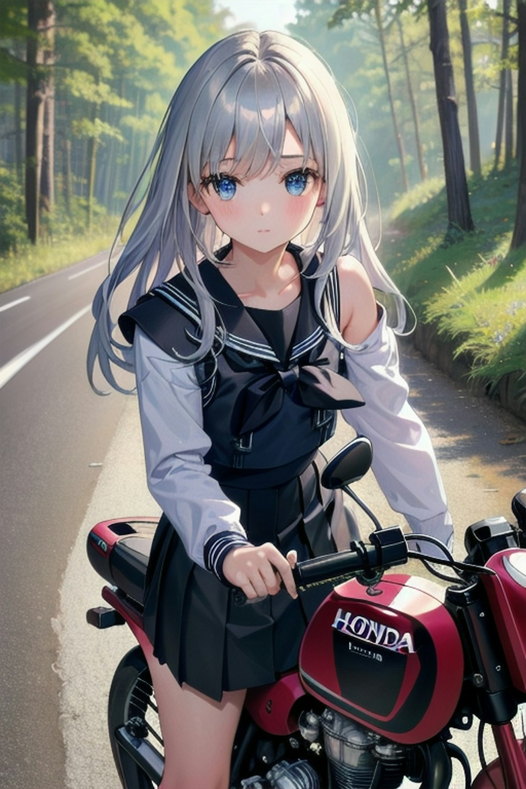 バイク乗りの少女