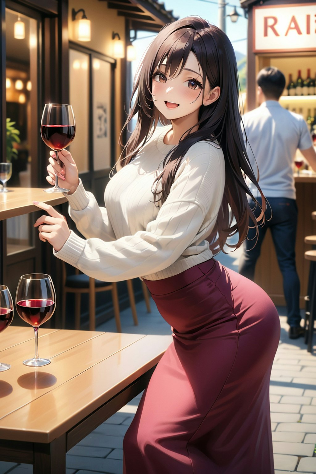 妻と乾杯！