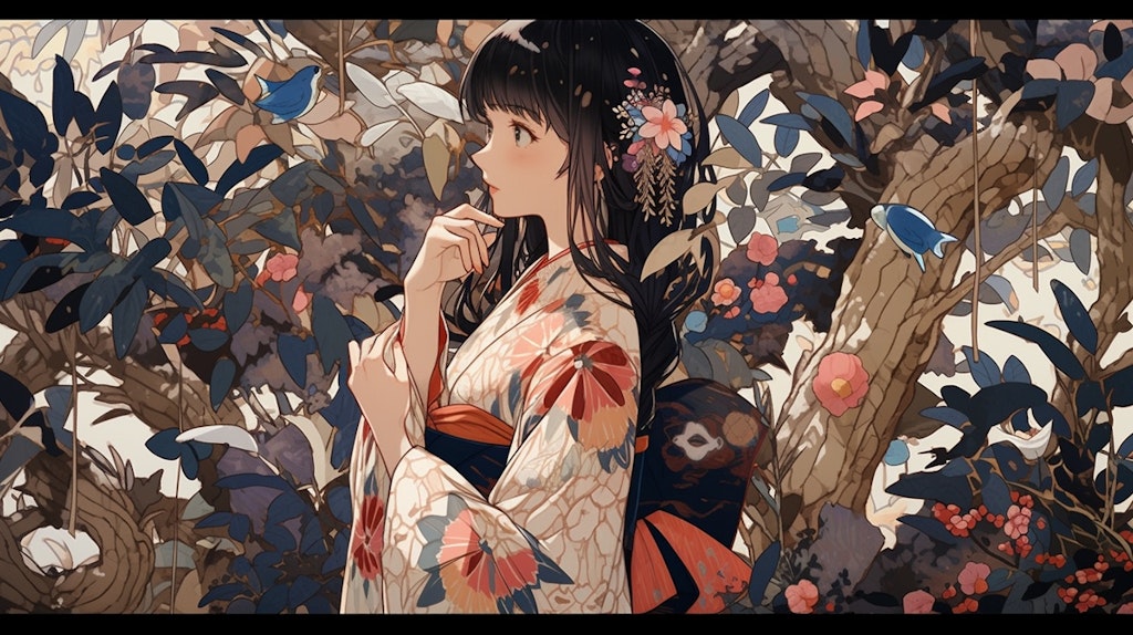 femme en kimono