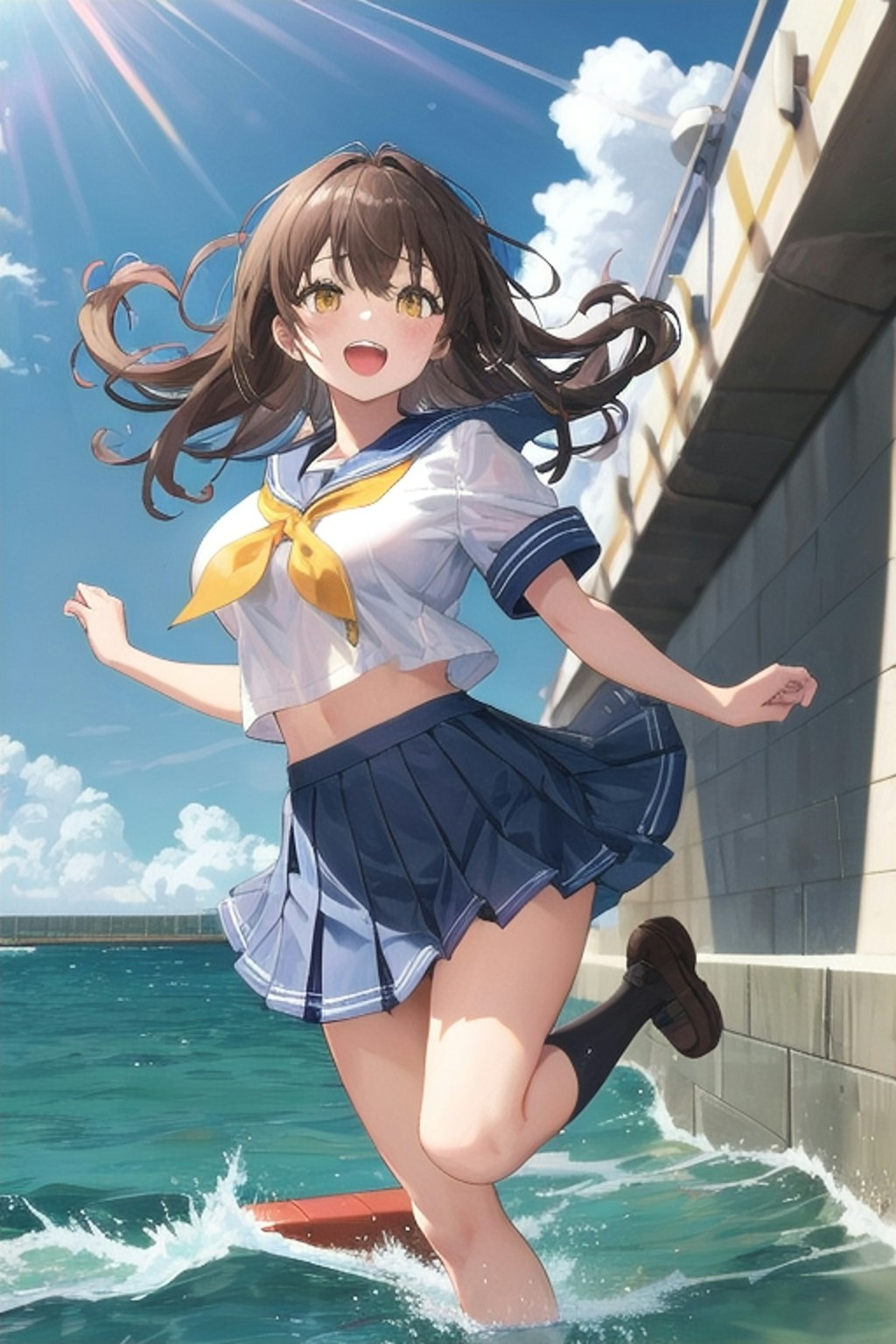 海で遊ぶ女の子２