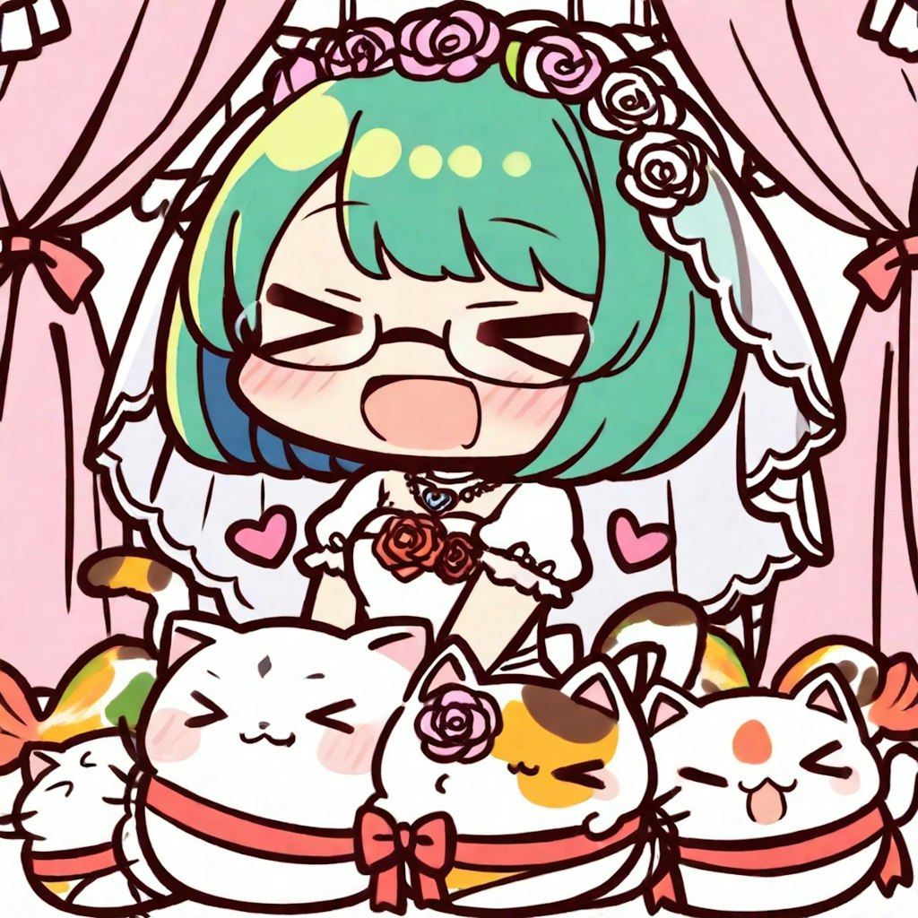 猫と花嫁ちゃん
